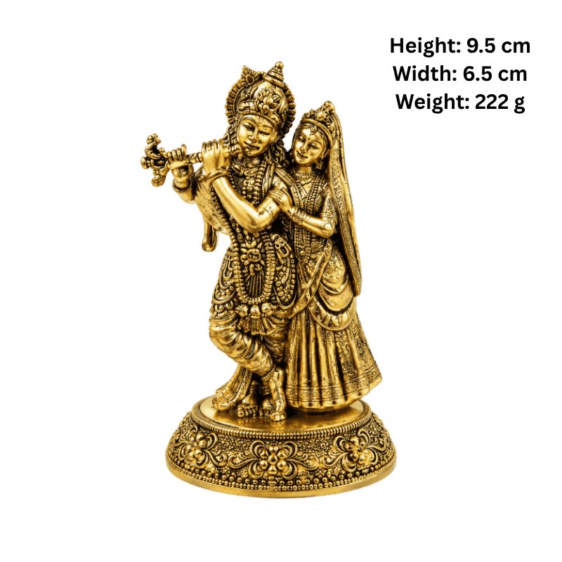 Brass Radha Krishna M Statue-Global Food Hub