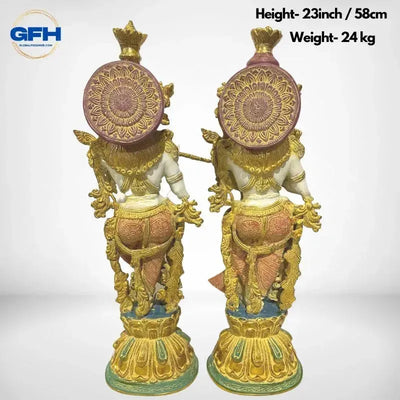 Brass Radha Krishna Pair-Global Food Hub