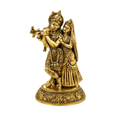 Brass Radha Krishna S Miniature-Statue-Global Food Hub