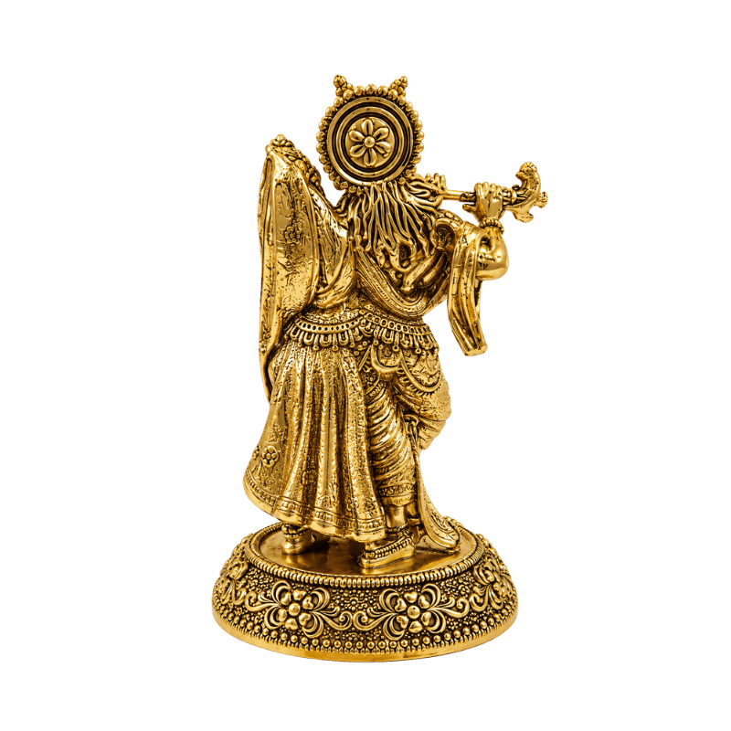 Brass Radha Krishna S Miniature-Statue-Global Food Hub