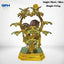 Brass Radha Krishna Standing White Multi-color-Global Food Hub