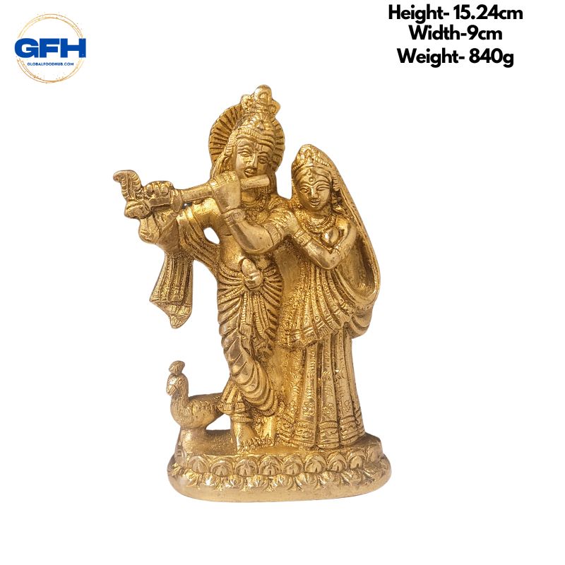 Brass Radha Krishna Statue-Global Food Hub