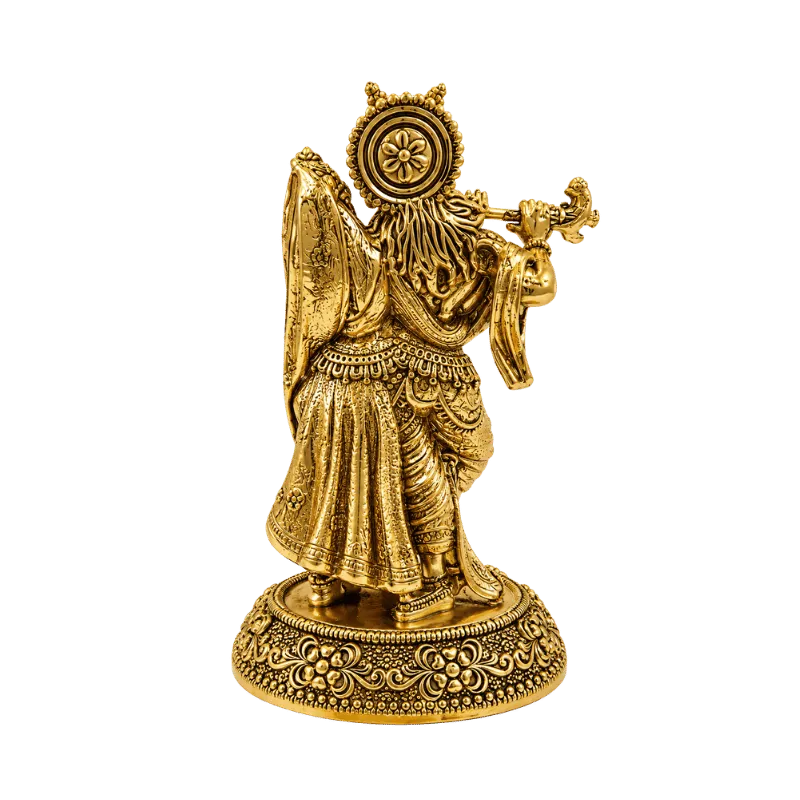 Brass Radha Krishna XS Miniature-Statue-Global Food Hub