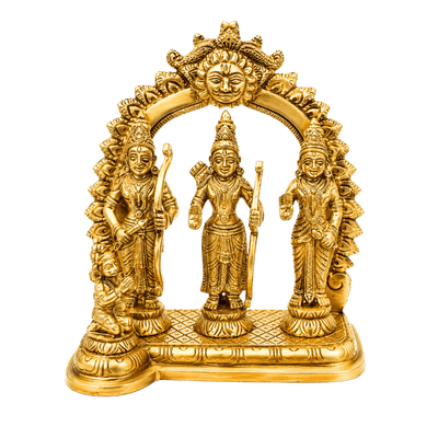 Brass Ram Darbar with Ring - 19cm Height-Global Food Hub