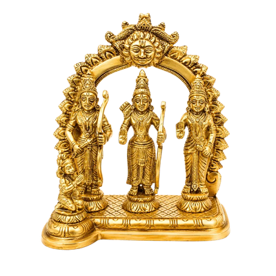 Brass Ram Darbar with Ring - 19cm Height-Global Food Hub