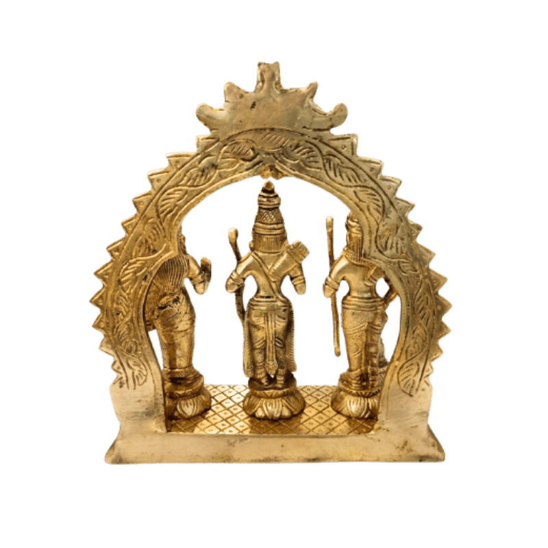 Brass Ram Darbar with Ring - 19cm Height-Global Food Hub