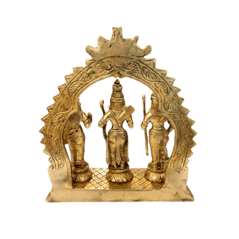 Brass Ram Darbar with Ring - 19cm Height-Global Food Hub