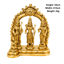 Brass Ram Darbar with Ring - 19cm Height-Global Food Hub
