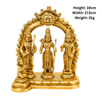Brass Ram Darbar with Ring - 19cm Height-Global Food Hub