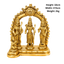 Brass Ram Darbar with Ring - 19cm Height-Global Food Hub