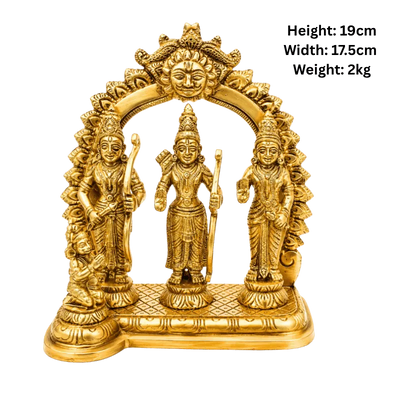 Brass Ram Darbar with Ring - 19cm Height-Global Food Hub
