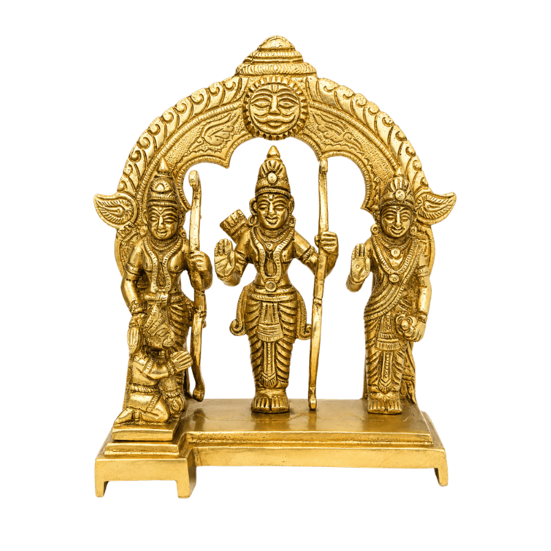 Brass Ram Darbar with Ring - 20cm Height-Global Food Hub