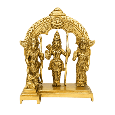 Brass Ram Darbar with Ring - 20cm Height-Global Food Hub