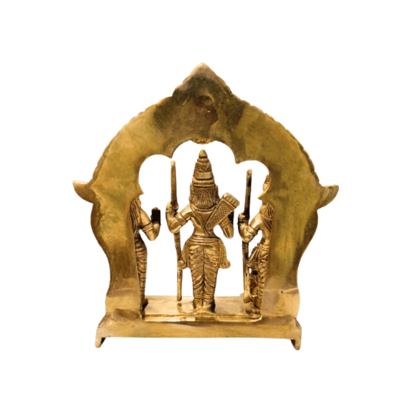 Brass Ram Darbar with Ring - 20cm Height-Global Food Hub