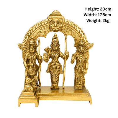 Brass Ram Darbar with Ring - 20cm Height-Global Food Hub