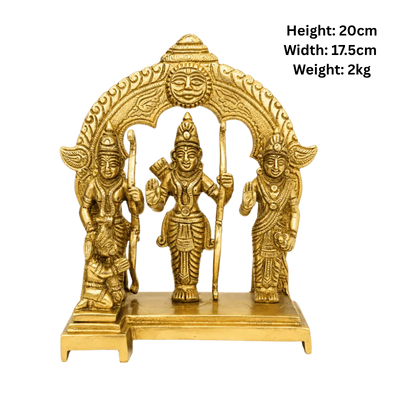 Brass Ram Darbar with Ring - 20cm Height-Global Food Hub