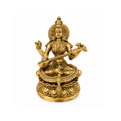Brass Sarasvati Statue-Global Food Hub