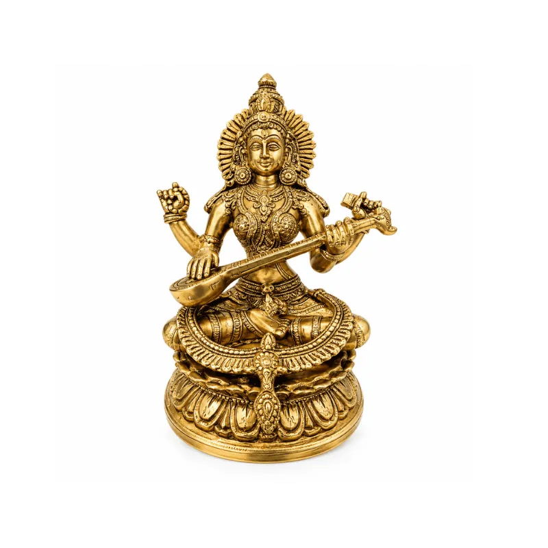 Brass Sarasvati Statue-Global Food Hub