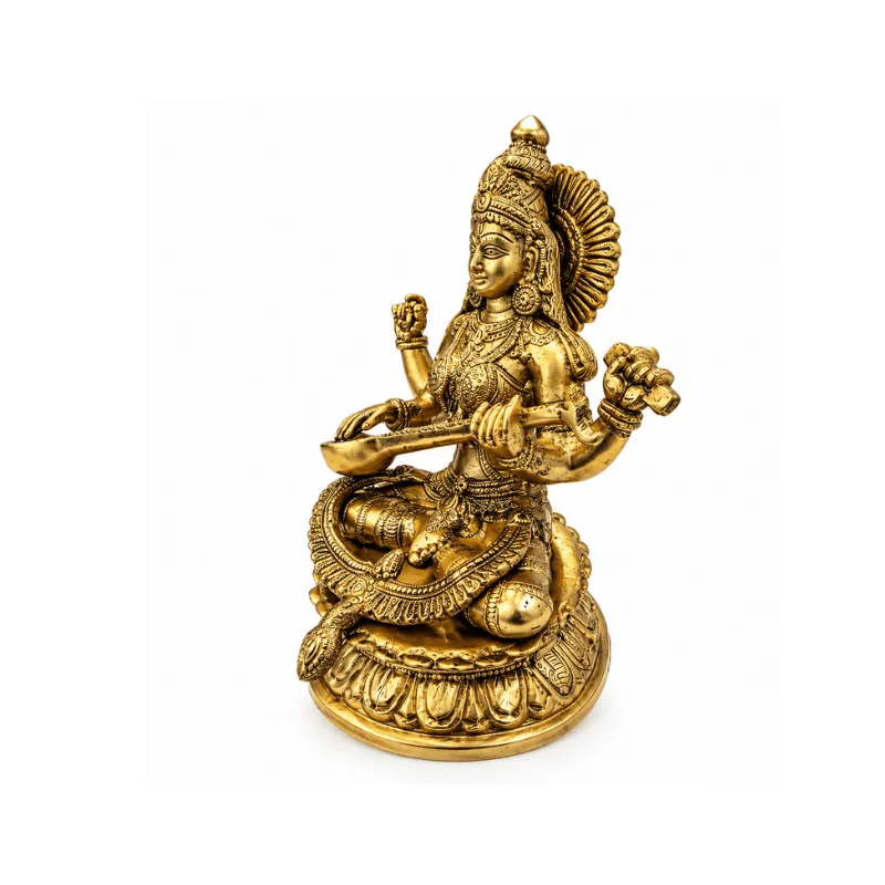 Brass Sarasvati Statue-Global Food Hub