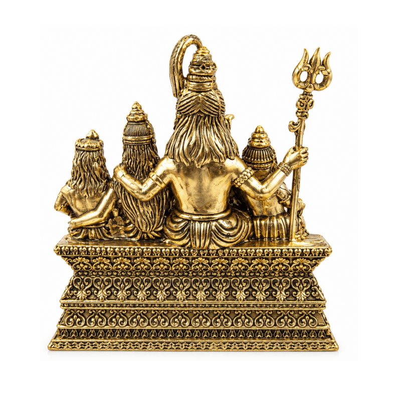 Brass Shiva Family M Statue-Global Food Hub