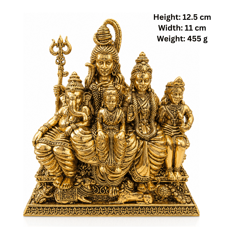 Brass Shiva Family L Statue-Global Food Hub