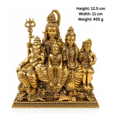 Brass Shiva Family L Statue-Global Food Hub