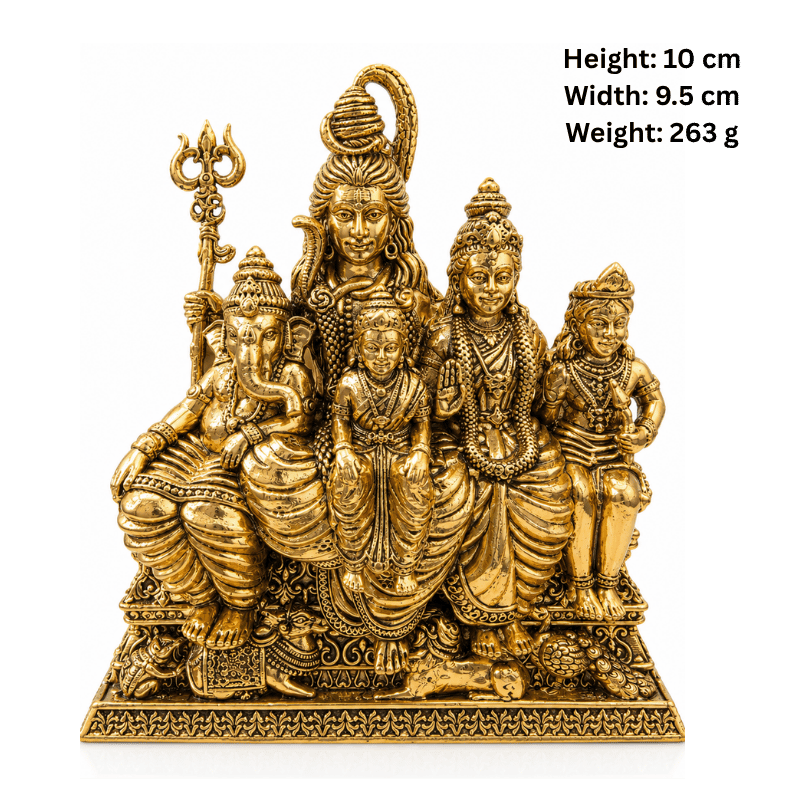 Brass Shiva Family M Statue-Global Food Hub