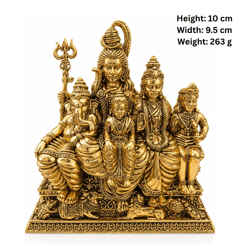 Brass Shiva Family M Statue-Global Food Hub