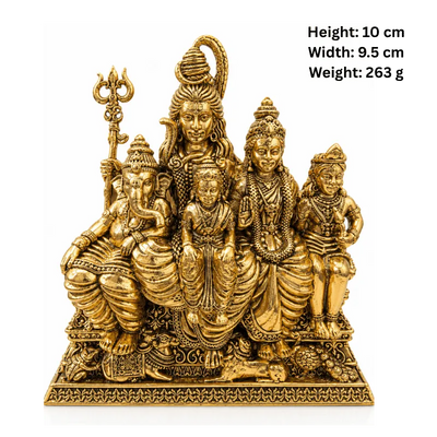 Brass Shiva Family M Statue-Global Food Hub