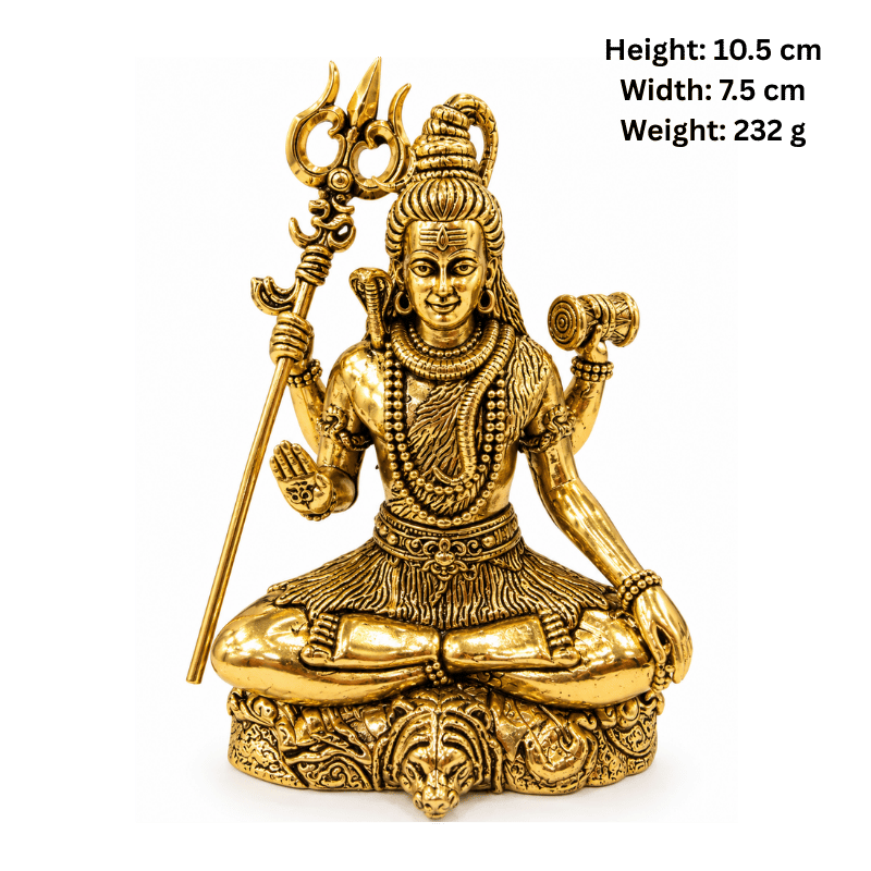 Brass Shiva M Miniature Statue-Global Food Hub