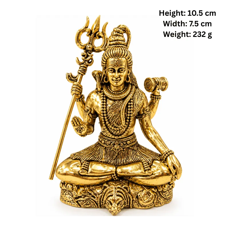 Brass Shiva M Miniature Statue-Global Food Hub
