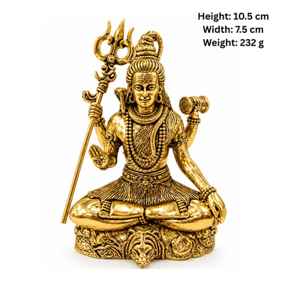 Brass Shiva M Miniature Statue-Global Food Hub