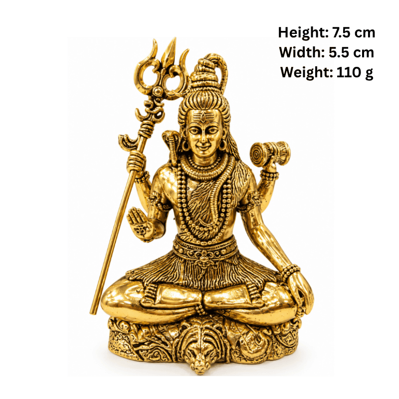 Brass Shiva S Miniature Statue-Global Food Hub