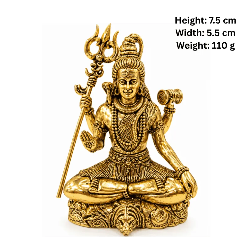 Brass Shiva S Miniature Statue-Global Food Hub