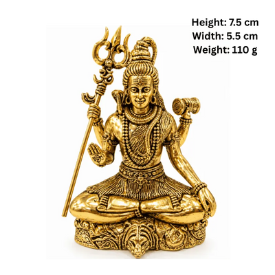 Brass Shiva S Miniature Statue-Global Food Hub