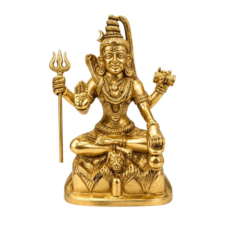 Brass Shiva with Trishul-Global Food Hub