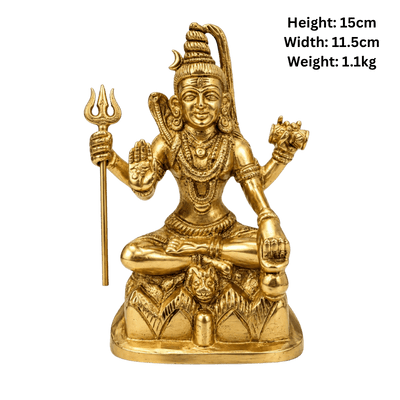 Brass Shiva with Trishul-Global Food Hub