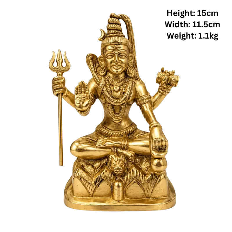 Brass Shiva with Trishul-Global Food Hub