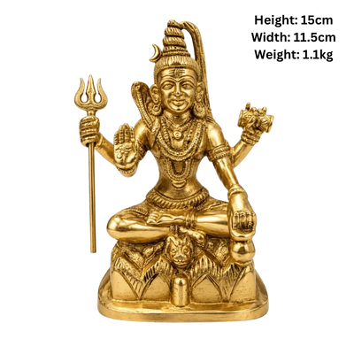 Brass Shiva with Trishul-Global Food Hub