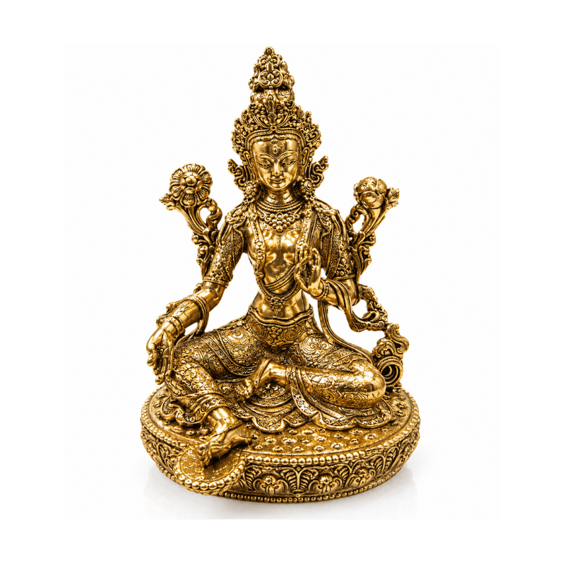 Brass Tara Devi XS Statue-Global Food Hub