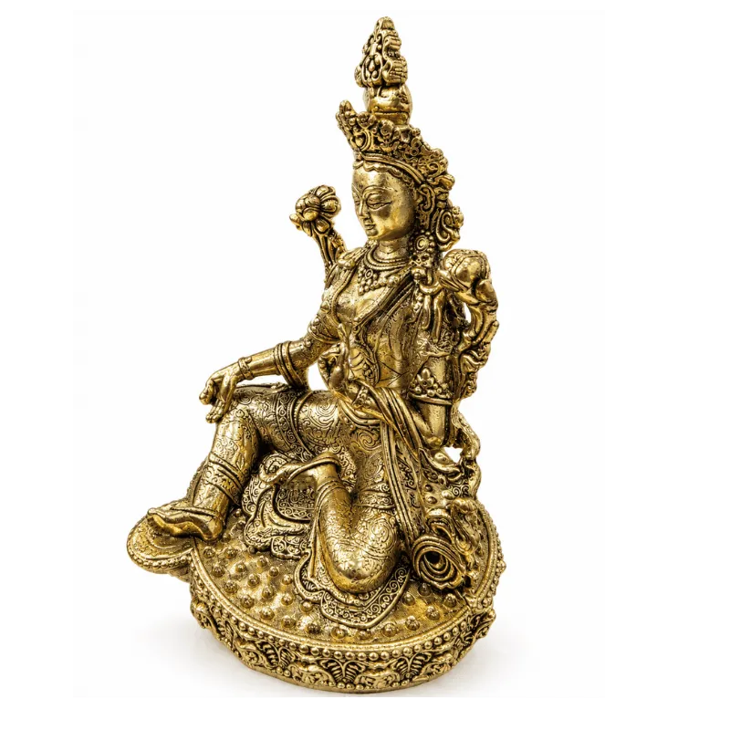 Brass Tara Devi XS Statue-Global Food Hub