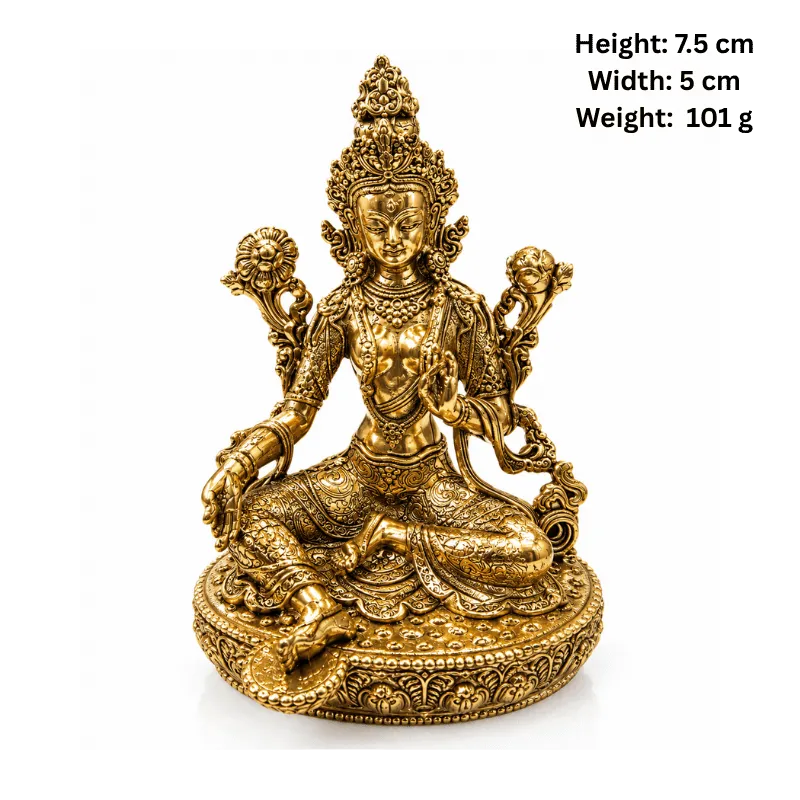 Brass Tara Devi XS Statue-Global Food Hub