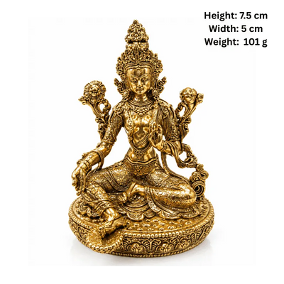 Brass Tara Devi XS Statue-Global Food Hub
