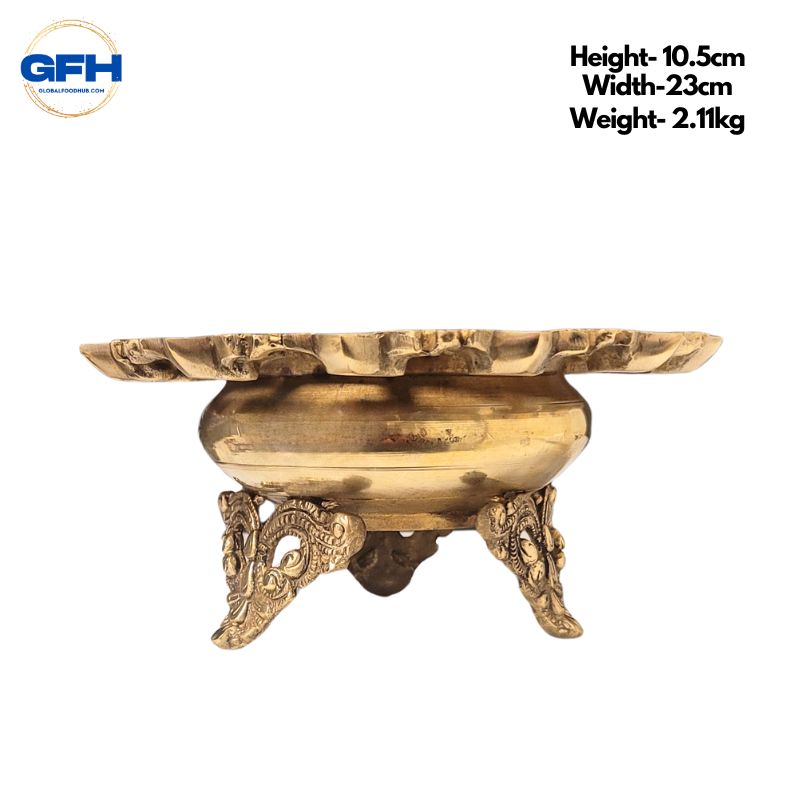 Brass Uruli 12 Diya-Global Food Hub