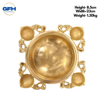 Brass Uruli 4 Diya-Global Food Hub