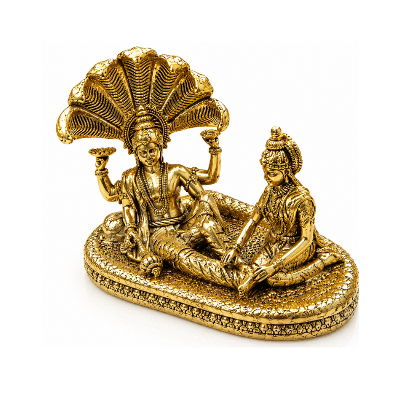 Brass Vishnu Lakshmi S Statue-Global Food Hub