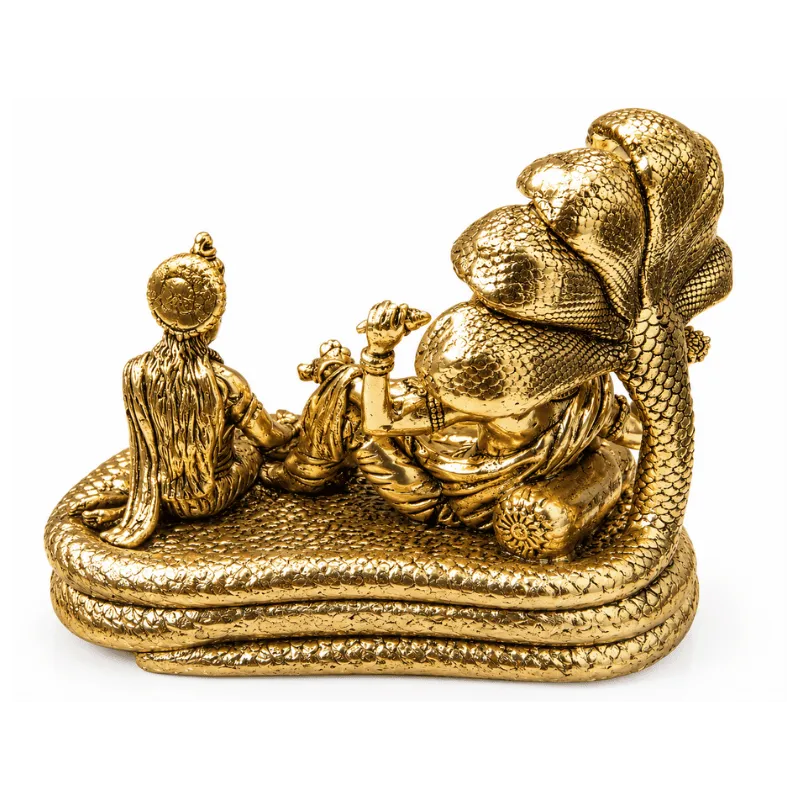Brass Vishnu Lakshmi S Statue-Global Food Hub
