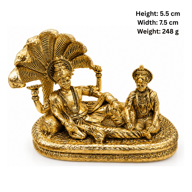 Brass Vishnu Lakshmi S Statue-Global Food Hub