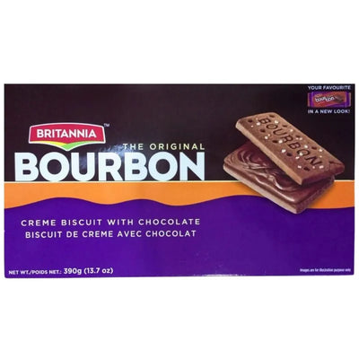 Britannia Bourbon Biscuits - 390g-Global Food Hub