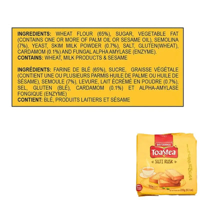 Britannia Toastea Suji Rusk - 235g-Global Food Hub